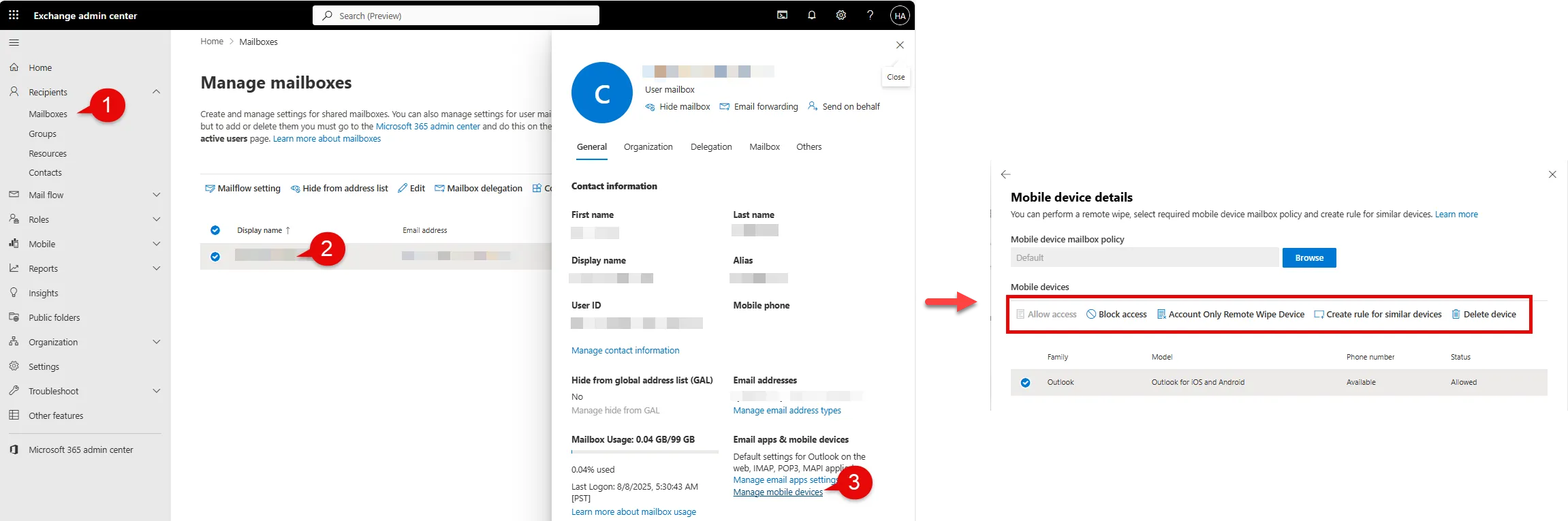 Exchange Online Mobile Device Management